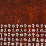 Antique Japanese Katagami Kimono Paper Stencil Katazome Kotobuki Flowers 4Y621