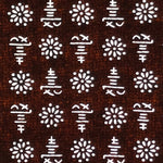 Antique Japanese Katagami Kimono Paper Stencil Katazome Kotobuki Flowers 4Y621