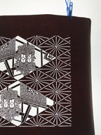 Antique Japanese Katagami Kimono Paper Stencil Katazome Lantern Curtain 4Y641