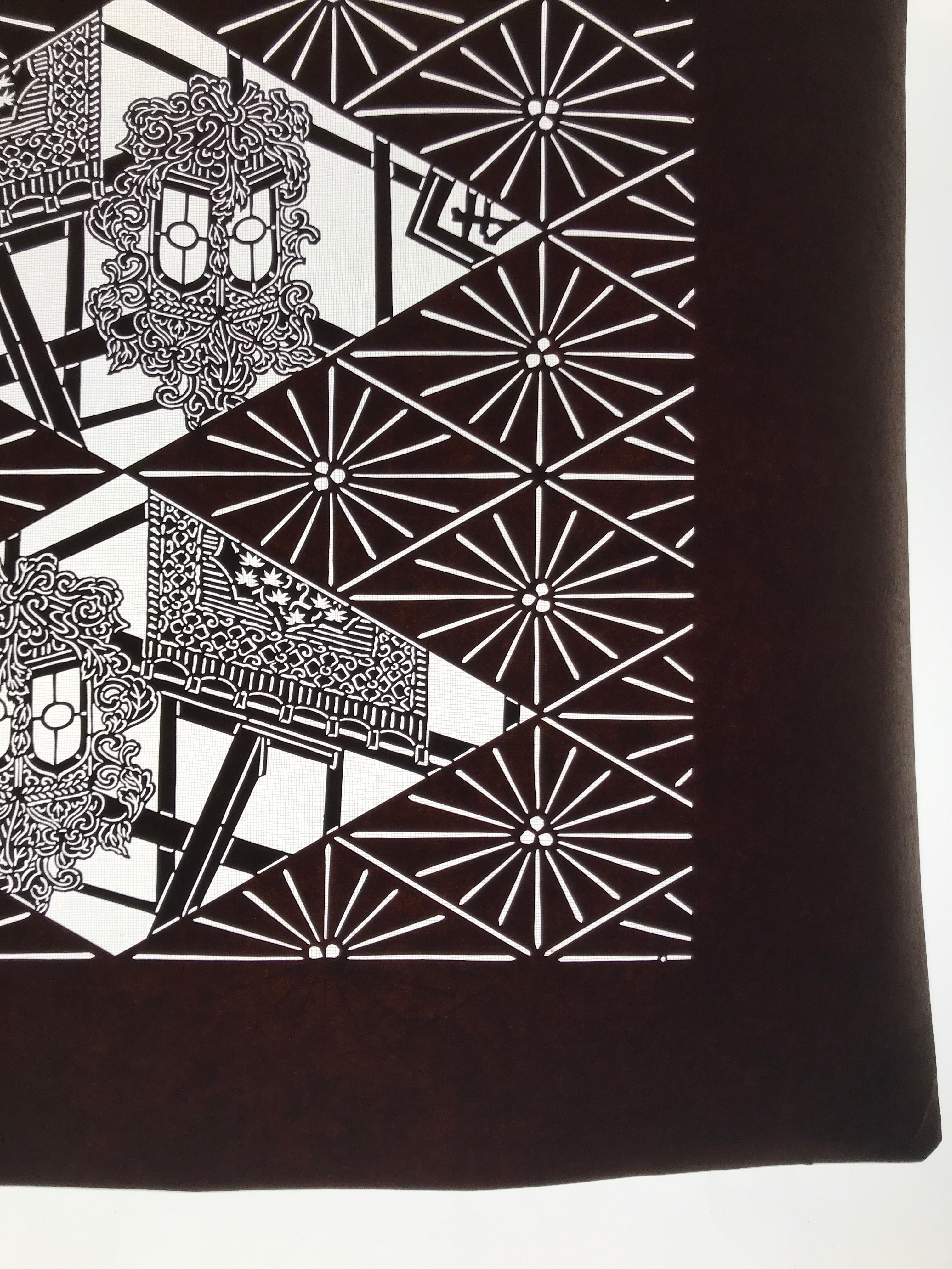 Antique Japanese Katagami Kimono Paper Stencil Katazome Lantern Curtain 4Y641