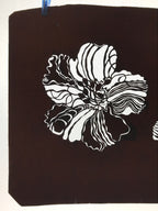 Antique Japanese Katagami Kimono Paper Stencil Katazome Large Flower 4Y552
