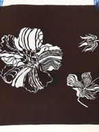 Antique Japanese Katagami Kimono Paper Stencil Katazome Large Flower 4Y552