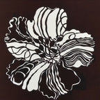 Antique Japanese Katagami Kimono Paper Stencil Katazome Large Flower 4Y552
