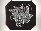 Antique Japanese Katagami Kimono Paper Stencil Katazome Large Flower 4Y572