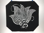 Antique Japanese Katagami Kimono Paper Stencil Katazome Large Flower 4Y572