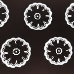 Antique Japanese Katagami Kimono Paper Stencil Katazome Large Peony Flower 4Y636