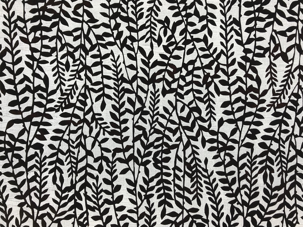 Antique Japanese Katagami Kimono Paper Stencil Katazome Leafy Vines 4Y520