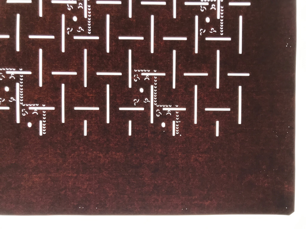 Antique Japanese Katagami Kimono Paper Stencil Katazome Line Dot Design 4Y685