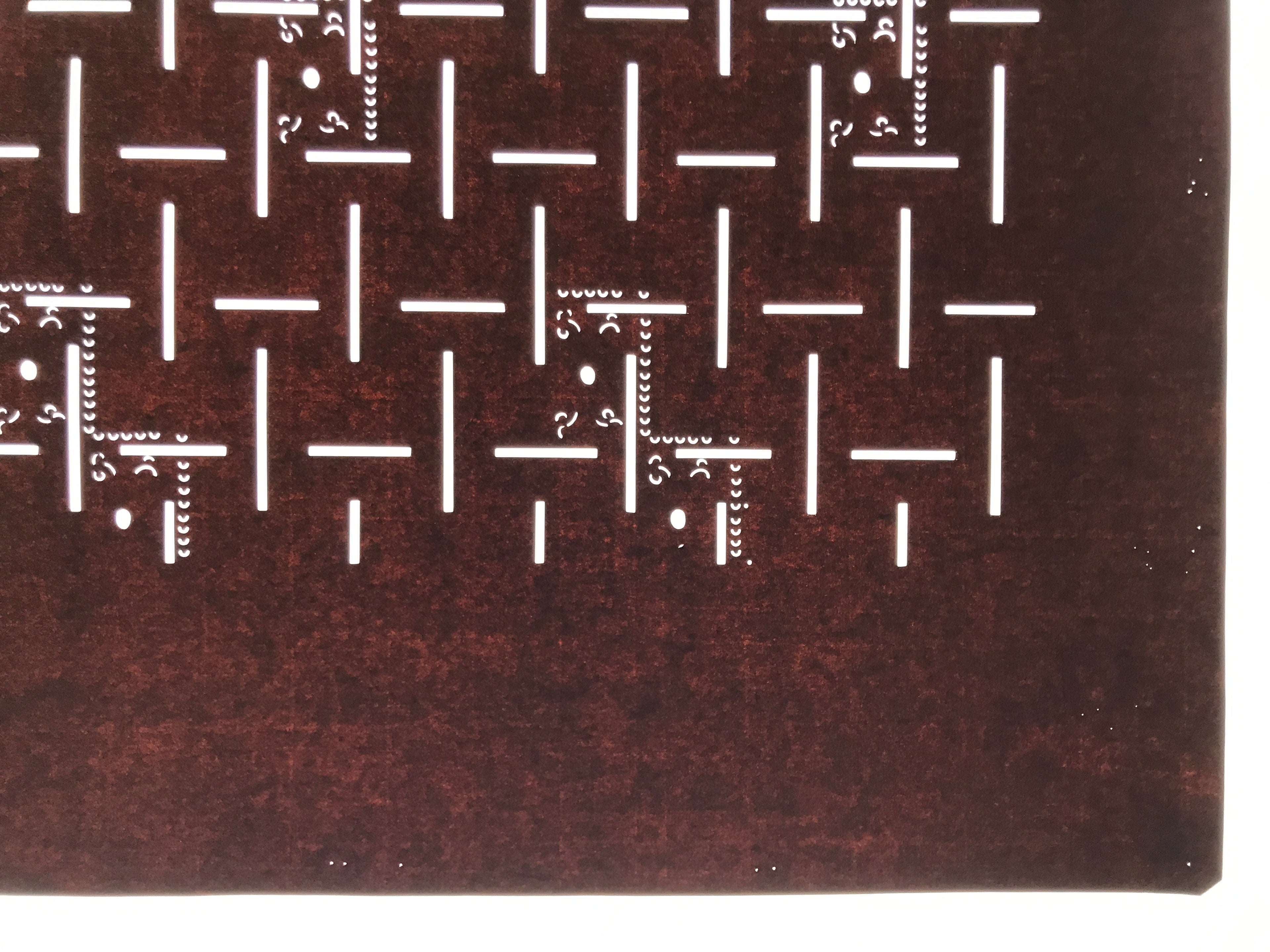 Antique Japanese Katagami Kimono Paper Stencil Katazome Line Dot Design 4Y685