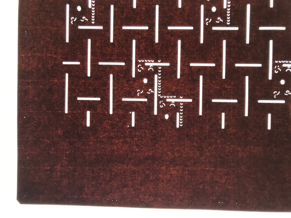 Antique Japanese Katagami Kimono Paper Stencil Katazome Line Dot Design 4Y685