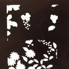 Antique Japanese Katagami Kimono Paper Stencil Katazome Lush Floral Design 4Y591