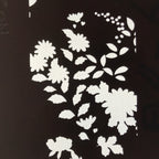 Antique Japanese Katagami Kimono Paper Stencil Katazome Lush Floral Design 4Y591