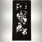 Antique Japanese Katagami Kimono Paper Stencil Katazome Lush Floral Design 4Y591
