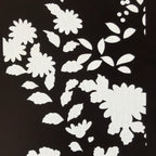 Antique Japanese Katagami Kimono Paper Stencil Katazome Lush Floral Design 4Y591
