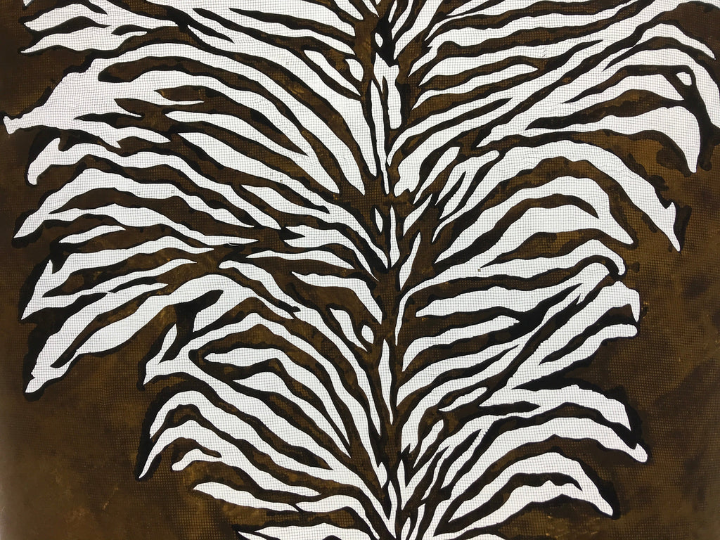 Antique Japanese Katagami Kimono Paper Stencil Katazome Lush Plant Design 4Y590