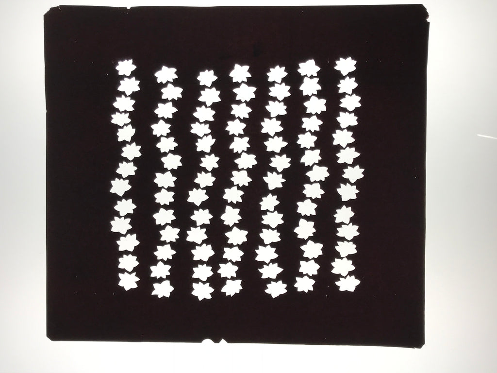 Antique Japanese Katagami Kimono Paper Stencil Katazome Momiji Maple Leaf 4Y654