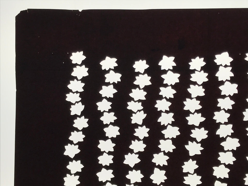Antique Japanese Katagami Kimono Paper Stencil Katazome Momiji Maple Leaf 4Y654