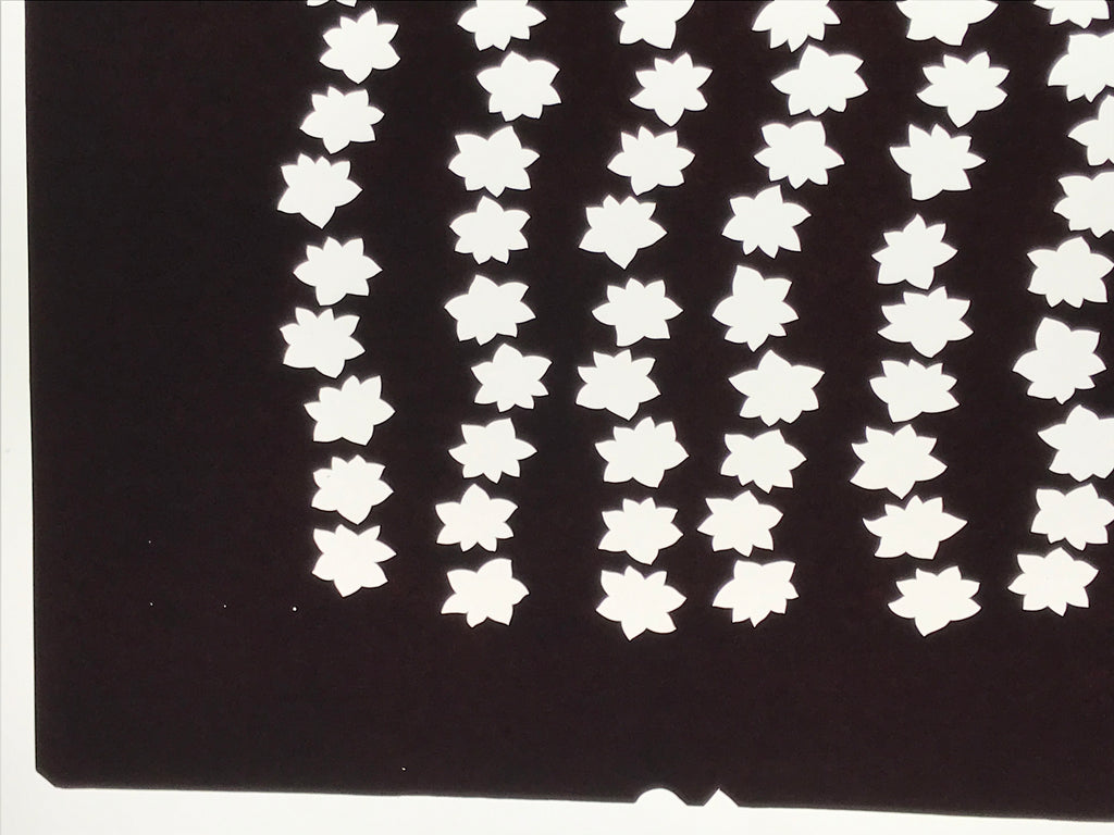 Antique Japanese Katagami Kimono Paper Stencil Katazome Momiji Maple Leaf 4Y654