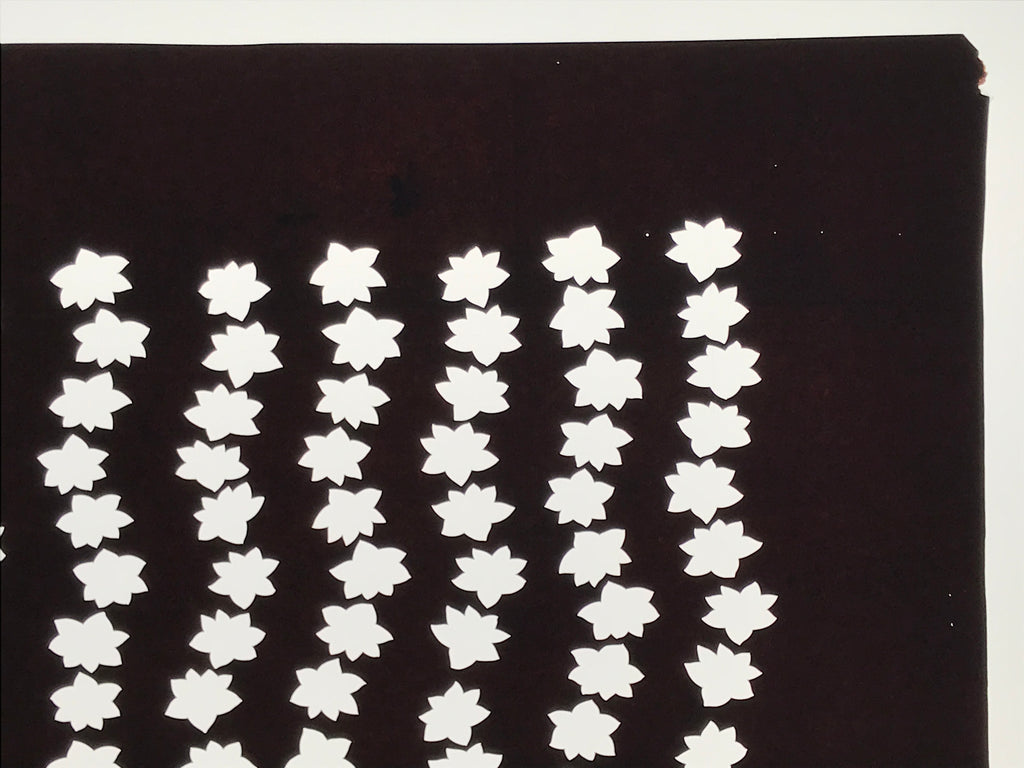 Antique Japanese Katagami Kimono Paper Stencil Katazome Momiji Maple Leaf 4Y654