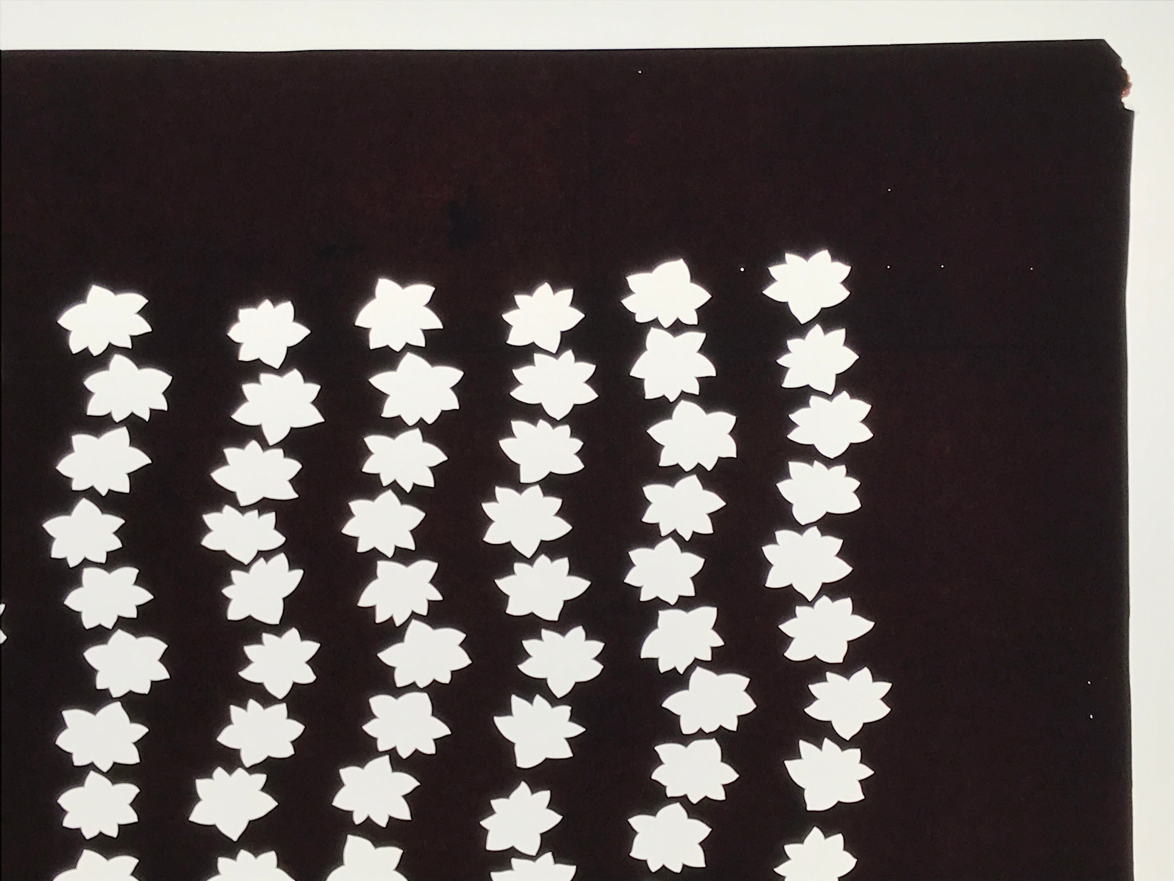 Antique Japanese Katagami Kimono Paper Stencil Katazome Momiji Maple Leaf 4Y654