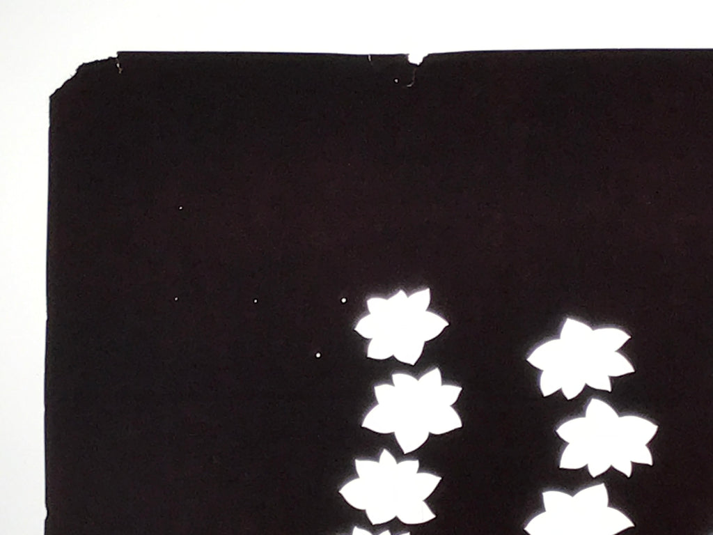 Antique Japanese Katagami Kimono Paper Stencil Katazome Momiji Maple Leaf 4Y654