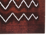 Antique Japanese Katagami Kimono Paper Stencil Katazome Mountain Line 4Y695