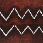 Antique Japanese Katagami Kimono Paper Stencil Katazome Mountain Line 4Y695