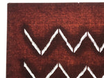Antique Japanese Katagami Kimono Paper Stencil Katazome Mountain Line 4Y696