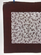 Antique Japanese Katagami Kimono Paper Stencil Katazome Paisley Vines 4Y585