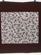 Antique Japanese Katagami Kimono Paper Stencil Katazome Paisley Vines 4Y585