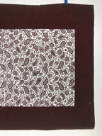 Antique Japanese Katagami Kimono Paper Stencil Katazome Paisley Vines 4Y585