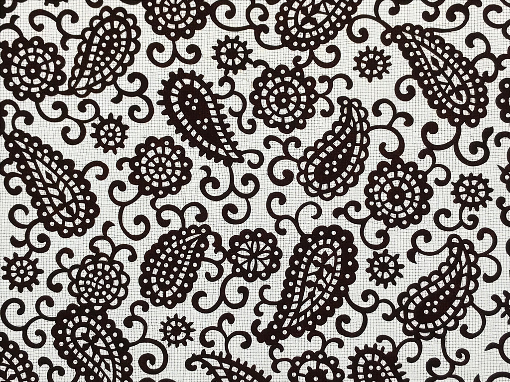 Antique Japanese Katagami Kimono Paper Stencil Katazome Paisley Vines 4Y585