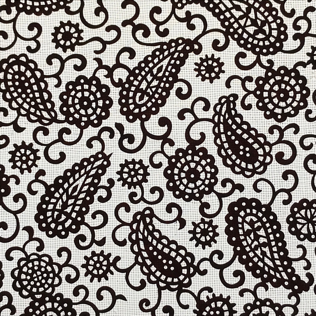 Antique Japanese Katagami Kimono Paper Stencil Katazome Paisley Vines 4Y585