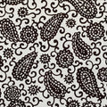 Antique Japanese Katagami Kimono Paper Stencil Katazome Paisley Vines 4Y585