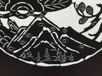 Antique Japanese Katagami Kimono Paper Stencil Katazome Pine Mountain 4Y531