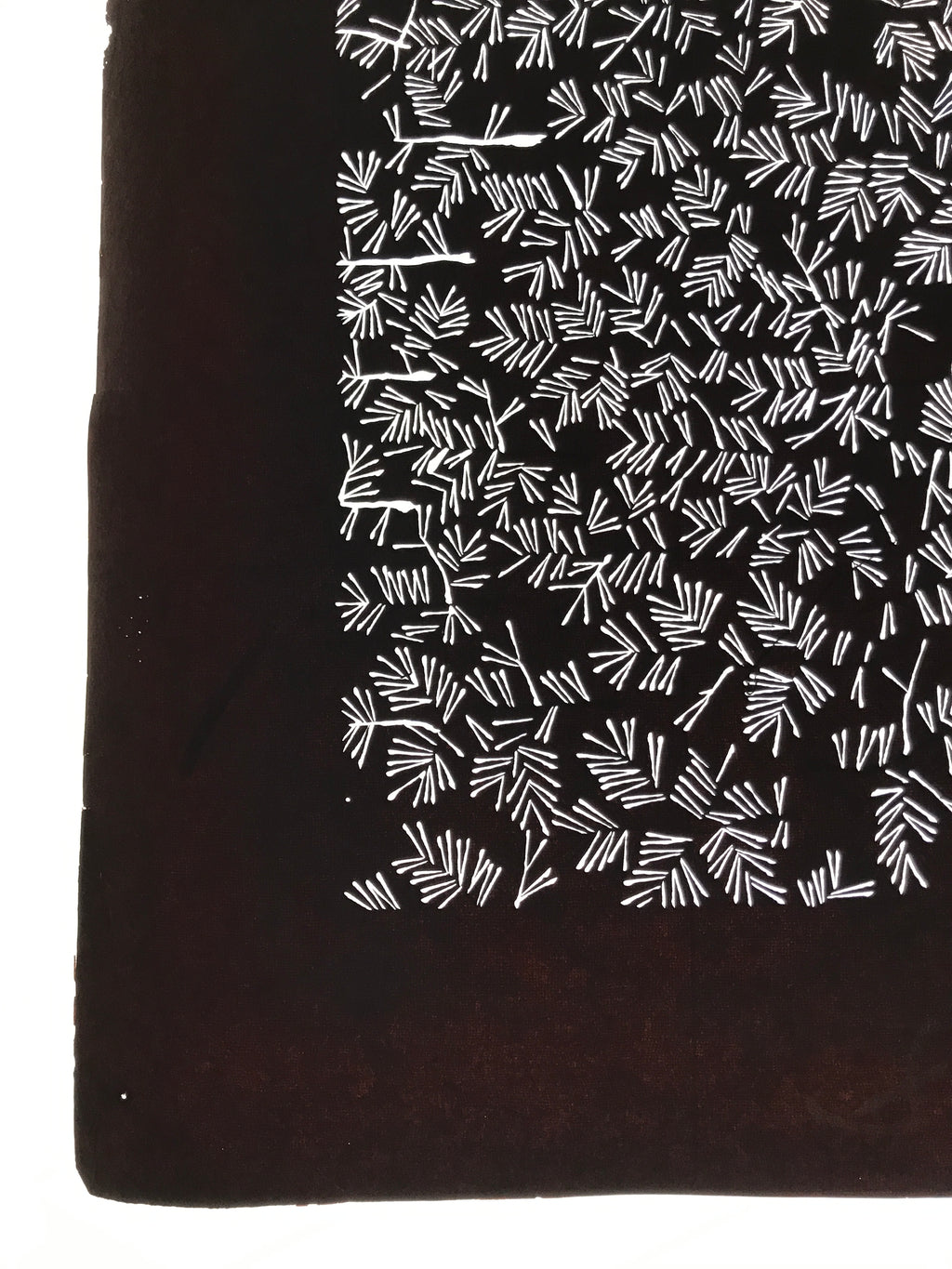 Antique Japanese Katagami Kimono Paper Stencil Katazome Pine Needles Matsu 4Y603