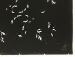 Antique Japanese Katagami Kimono Paper Stencil Katazome Plant Leaf Design 4Y693