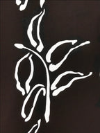 Antique Japanese Katagami Kimono Paper Stencil Katazome Plants Leaves 4Y568