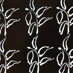 Antique Japanese Katagami Kimono Paper Stencil Katazome Plants Leaves 4Y568