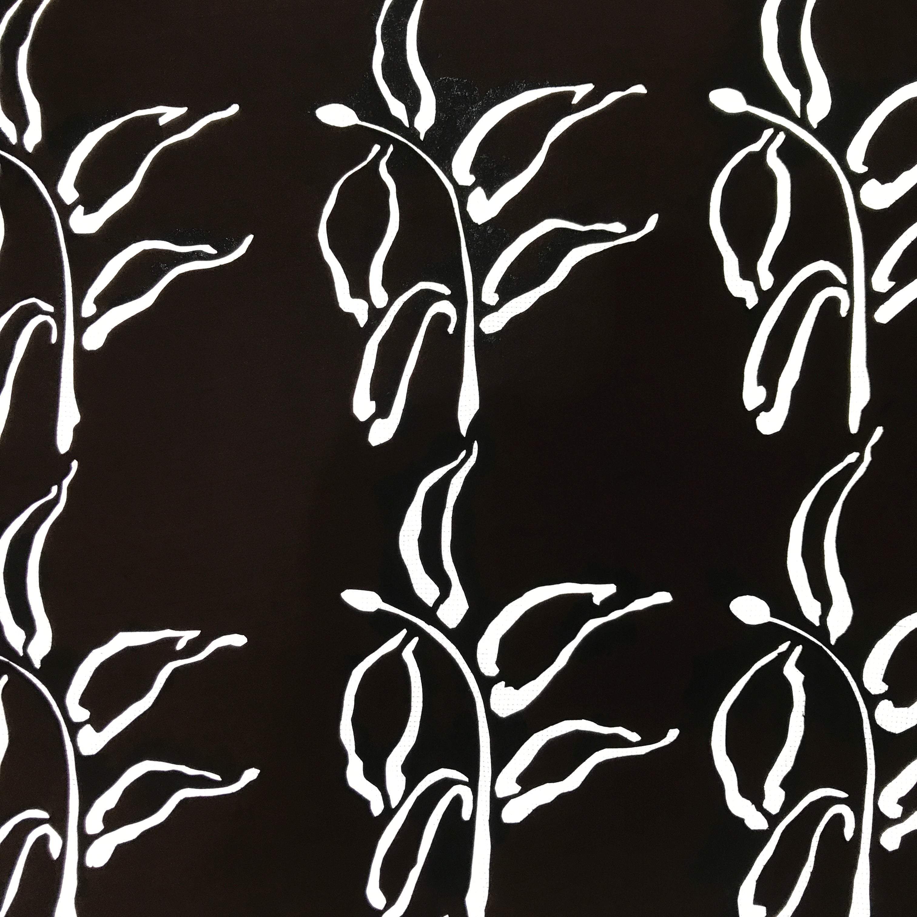 Antique Japanese Katagami Kimono Paper Stencil Katazome Plants Leaves 4Y568