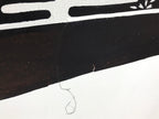 Antique Japanese Katagami Kimono Paper Stencil Katazome Pond Peony Crane 4Y514