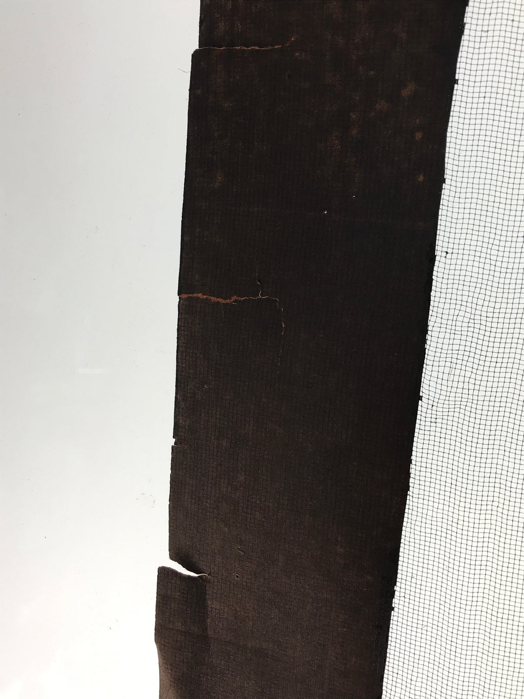 Antique Japanese Katagami Kimono Paper Stencil Katazome Pond Peony Crane 4Y514