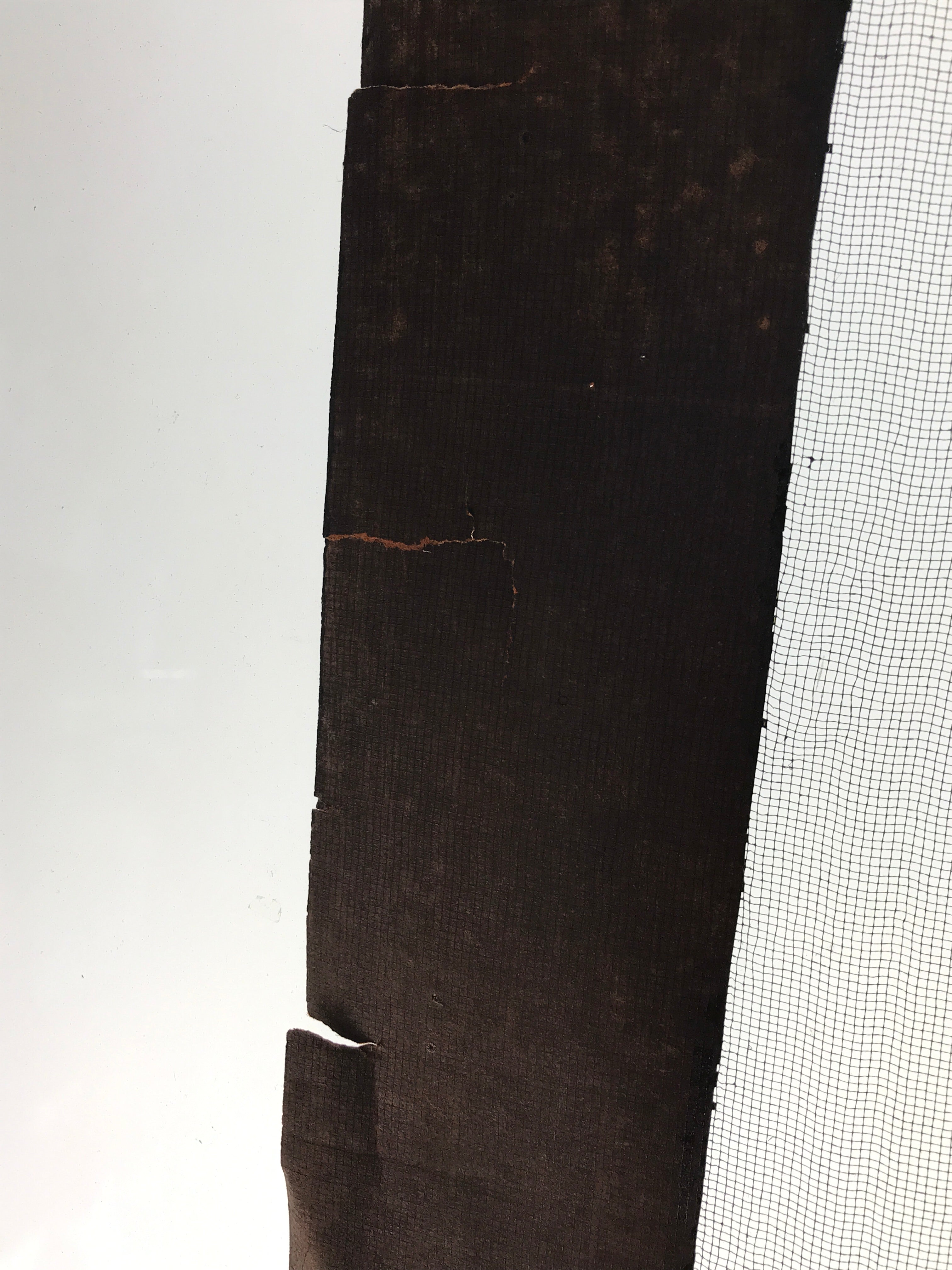 Antique Japanese Katagami Kimono Paper Stencil Katazome Pond Peony Crane 4Y514