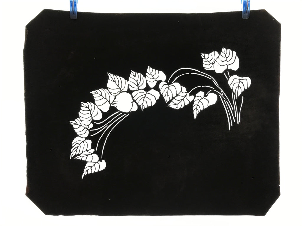 Antique Japanese Katagami Kimono Paper Stencil Katazome Pothos Ivy Tsuta 4Y530