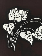 Antique Japanese Katagami Kimono Paper Stencil Katazome Pothos Ivy Tsuta 4Y530