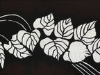 Antique Japanese Katagami Kimono Paper Stencil Katazome Pothos Ivy Tsuta 4Y530