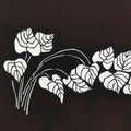 Antique Japanese Katagami Kimono Paper Stencil Katazome Pothos Ivy Tsuta 4Y530