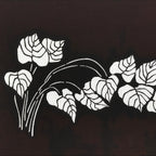 Antique Japanese Katagami Kimono Paper Stencil Katazome Pothos Ivy Tsuta 4Y530