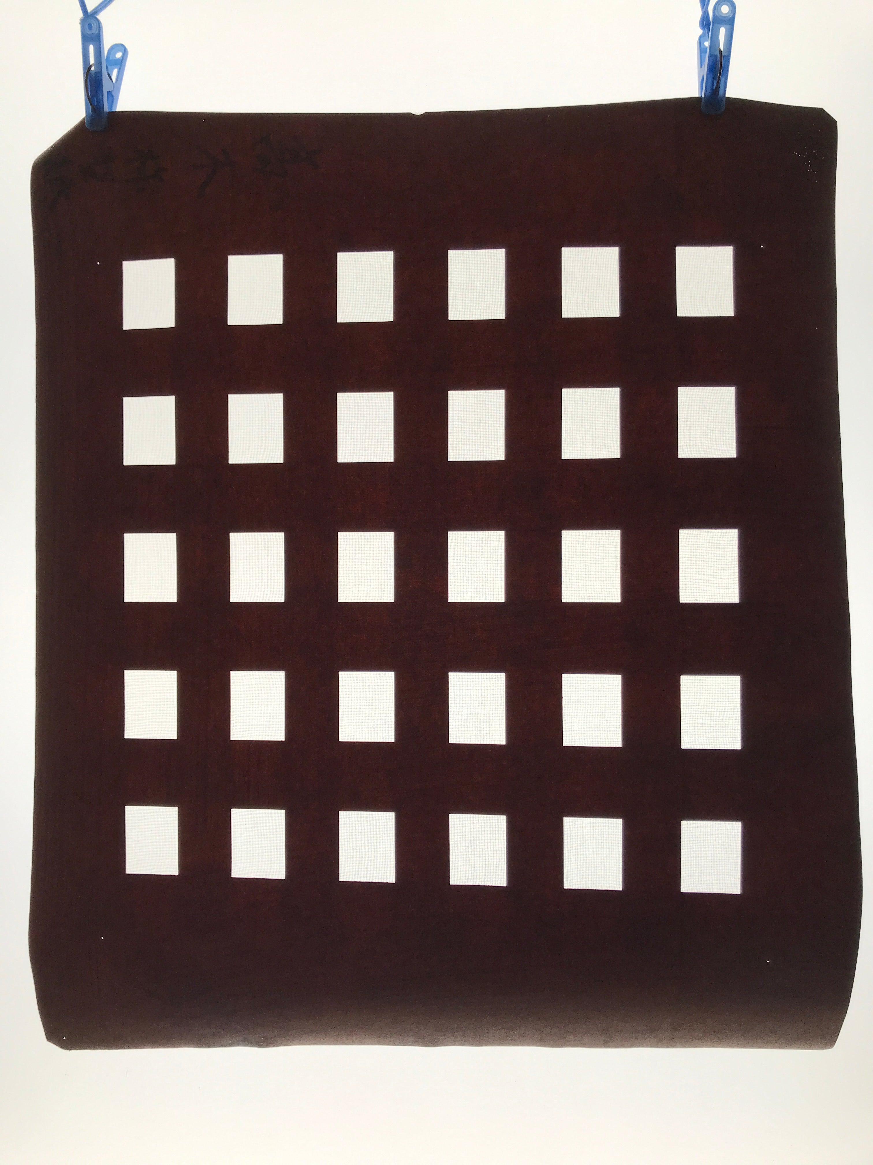 Antique Japanese Katagami Kimono Paper Stencil Katazome Rectangle Blocks 4Y622