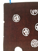 Antique Japanese Katagami Kimono Paper Stencil Katazome Round Food Design 4Y650